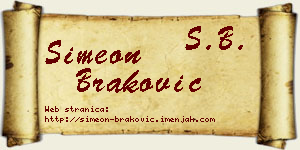 Simeon Braković vizit kartica